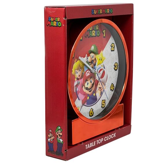 Super Mario Brothers Table Top Clock - Mario Luigi Princess Peach Mushroom - Picture 3 of 8